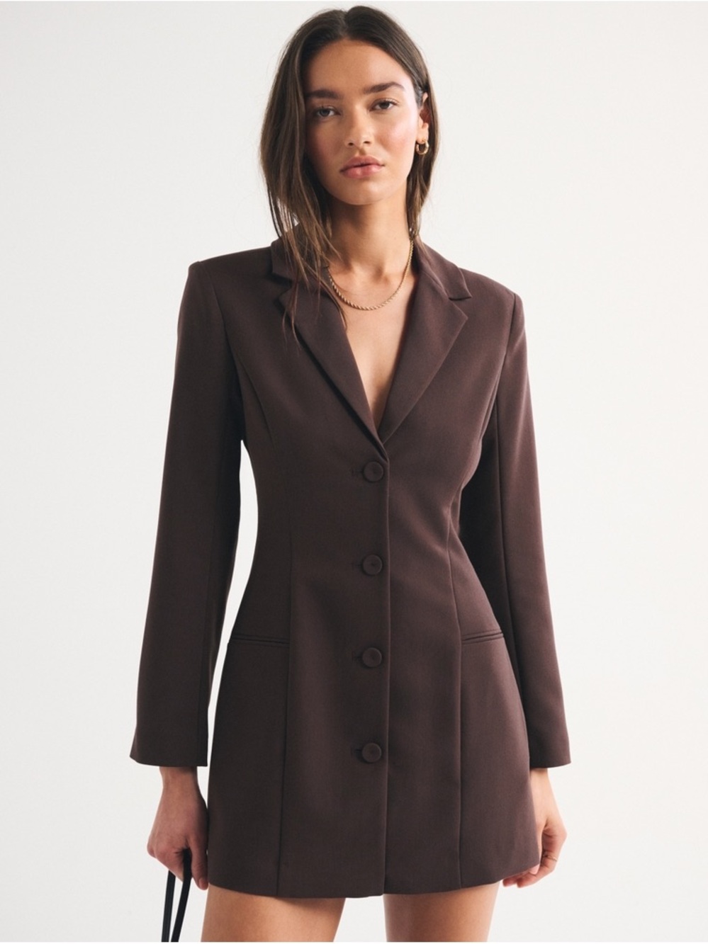Abercrombie & Fitch Chocolate Brown Tailored Blazer Dress